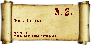Moga Edina névjegykártya